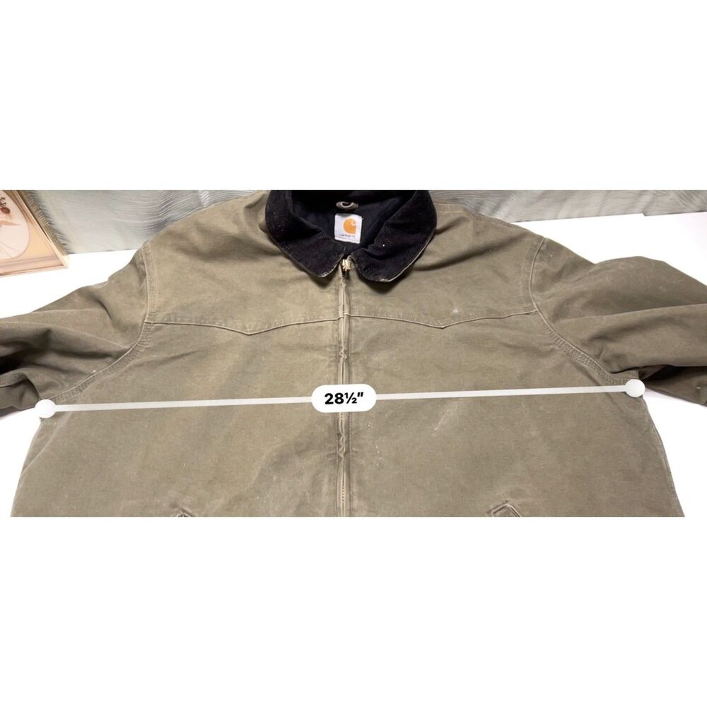 Vintage Carhartt Santa Fe jacket in faded olive green. Size XXL. - Picture 6 of 14